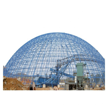 Gran espacio de techo marco de acero de acero de almacenamiento de carbón búnker clinker silo